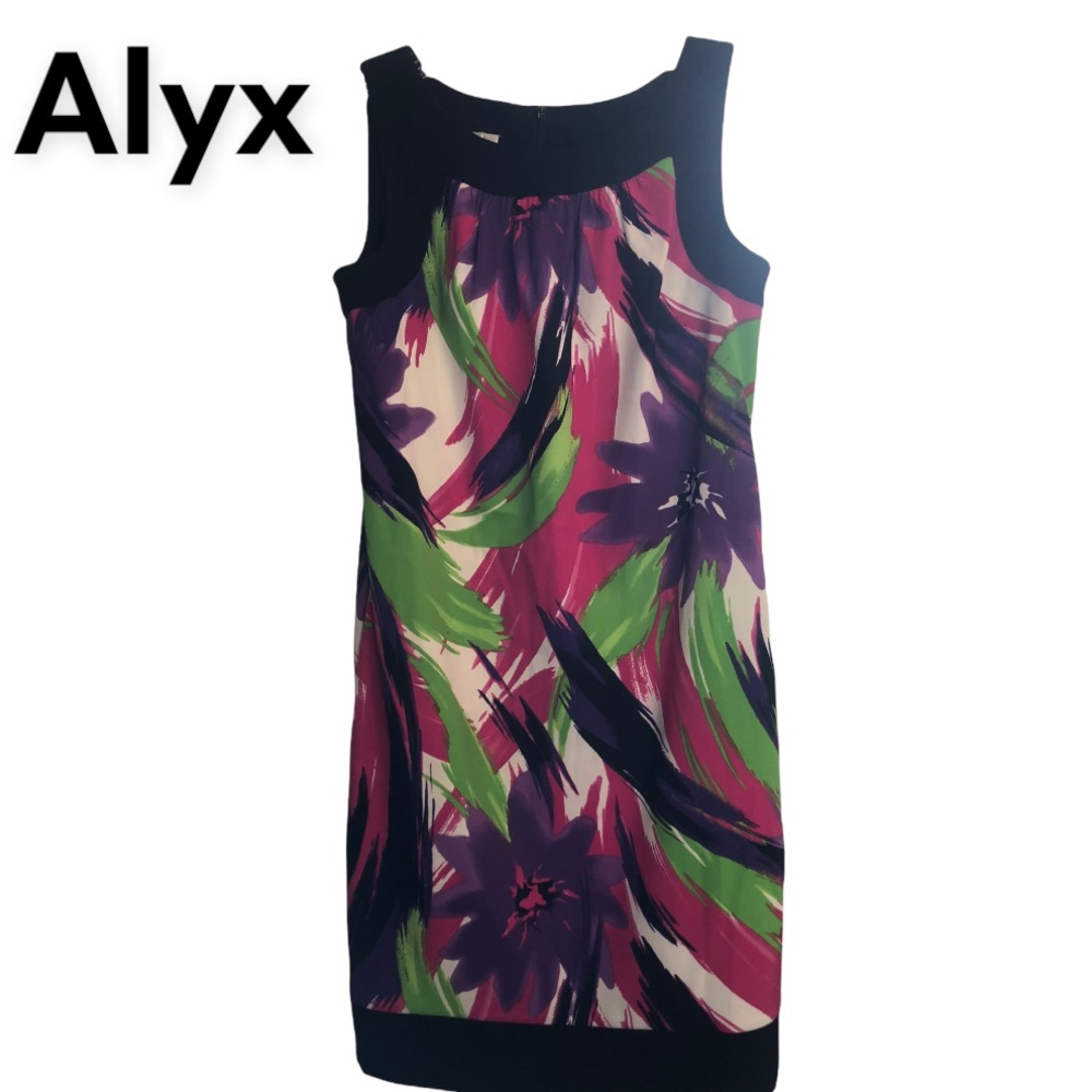 Alyx Multi Color Floral Sleeveless Dress  with pockets sz 6